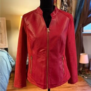 Marc New York Vibrant Red Leather Jacket